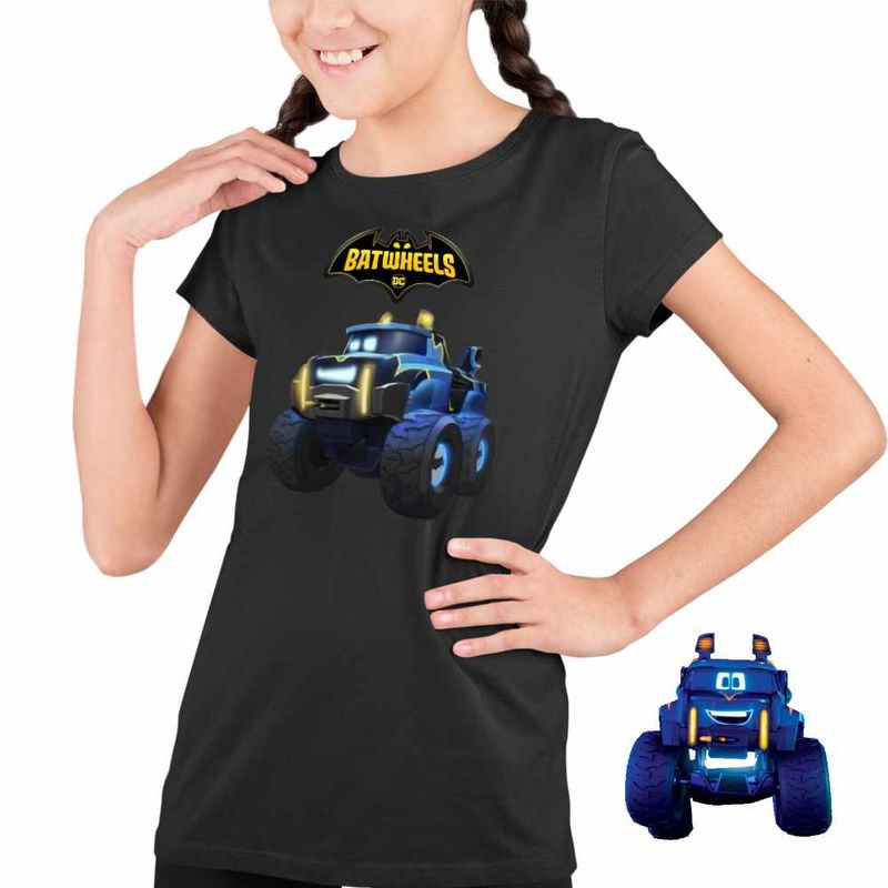 Fashion, accesorii si bijuterii - Copii - Imbracaminte copii - Tricouri copii - Tricou Copii Fete Batwheels Buff Battruck Batroti Batman Desene, negru, marime XL Copii - Infinity.ro