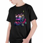Fashion, accesorii si bijuterii - Copii - Imbracaminte copii - Tricouri copii - Tricou Copii Baieti Batwheels Jestah Batroti ATV Hiena Harley Quinn, negru, marime XS Copii - Infinity.ro