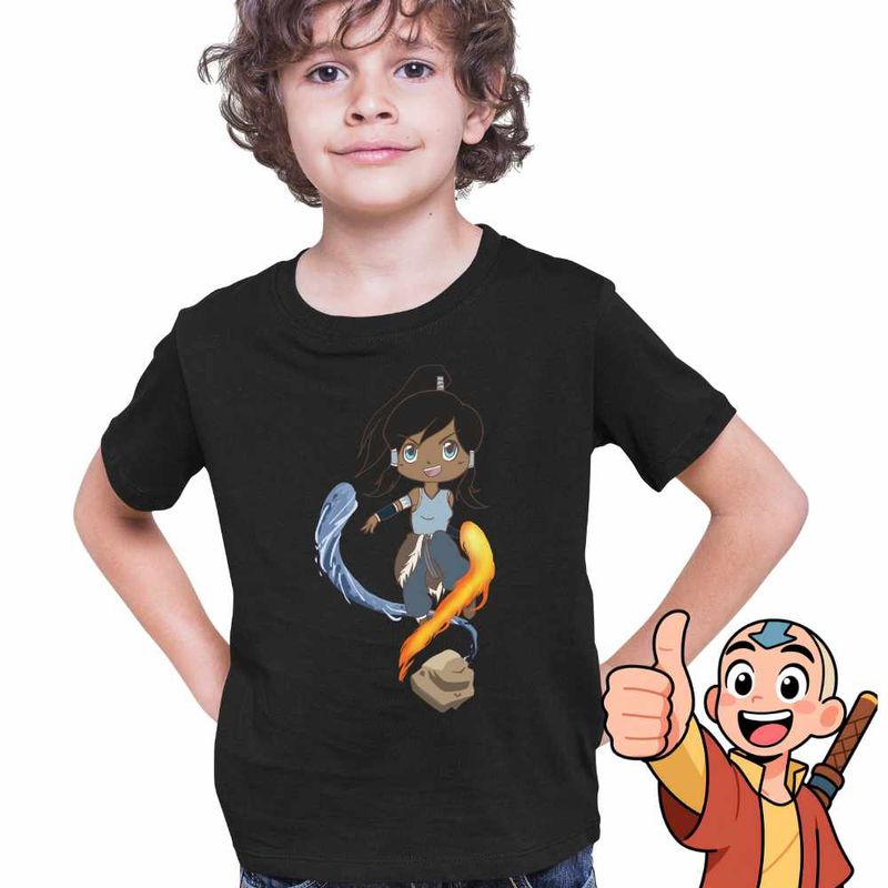 Fashion, accesorii si bijuterii - Copii - Imbracaminte copii - Tricouri copii - Tricou Copii Baieti Avatar Legenda lui Korra Reincarnare Airbender, negru, marime L Copii - Infinity.ro