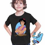 Fashion, accesorii si bijuterii - Copii - Imbracaminte copii - Tricouri copii - Tricou Copii Baieti Aladdin Ali Baba O mie si una de nopti Aladin, negru, marime S Copii - Infinity.ro