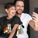 Fashion, accesorii si bijuterii - Copii - Imbracaminte copii - Tricouri copii - Tricou Copii Baieti Aladdin Jasmine Abu Rajah Tigru Imperial, alb, marime XL Copii - Infinity.ro