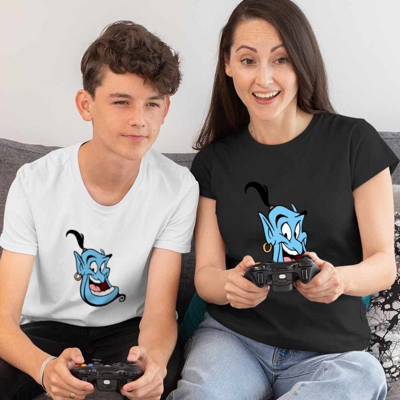 Fashion, accesorii si bijuterii - Copii - Imbracaminte copii - Tricouri copii - Tricou Copii Baieti Aladdin Genie Duh Lampa Fermecata Alibaba, negru, marime M Copii - Infinity.ro