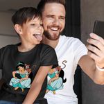 Fashion, accesorii si bijuterii - Copii - Imbracaminte copii - Tricouri copii - Tricou Copii Baieti Aladdin Jasmine Abu Maimuta Aladin, alb, marime S Copii - Infinity.ro