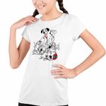 Fashion, accesorii si bijuterii - Copii - Imbracaminte copii - Tricouri copii - Tricou Copii Fete 101 Dalmatieni Pongo Perdita Joaca Catelusi, alb, marime L Copii - Infinity.ro