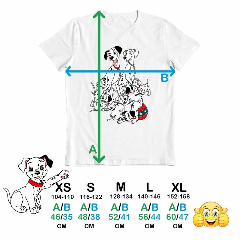 Fashion, accesorii si bijuterii - Copii - Imbracaminte copii - Tricouri copii - Tricou Copii Fete 101 Dalmatieni Pongo Perdita Joaca Catelusi, alb, marime L Copii - Infinity.ro