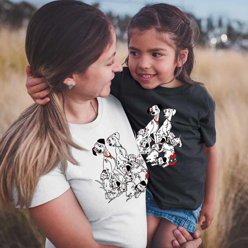 Fashion, accesorii si bijuterii - Copii - Imbracaminte copii - Tricouri copii - Tricou Copii Fete 101 Dalmatieni Pongo Perdita Joaca Catelusi, alb, marime L Copii - Infinity.ro