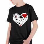 Fashion, accesorii si bijuterii - Copii - Imbracaminte copii - Tricouri copii - Tricou Copii Baieti 101 Dalmatieni Pongo Perdita Love Catei, negru, marime M Copii - Infinity.ro