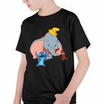 Fashion, accesorii si bijuterii - Copii - Imbracaminte copii - Tricouri copii - Tricou Copii Baieti Dumbo Stitch Timothy Soricel Elefant Circ, negru, marime S Copii - Infinity.ro