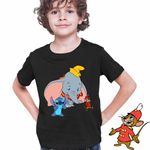 Fashion, accesorii si bijuterii - Copii - Imbracaminte copii - Tricouri copii - Tricou Copii Baieti Dumbo Stitch Timothy Soricel Elefant Circ, negru, marime S Copii - Infinity.ro