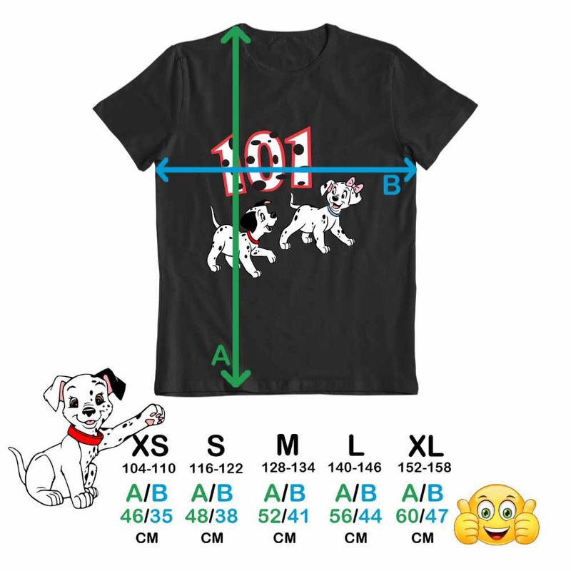 Fashion, accesorii si bijuterii - Copii - Imbracaminte copii - Tricouri copii - Tricou Copii Fete 101 Dalmatieni Catelusi Dalmatian Puppy, negru, marime S Copii - Infinity.ro