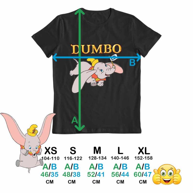 Fashion, accesorii si bijuterii - Copii - Imbracaminte copii - Tricouri copii - Tricou Copii Baieti Dumbo Elefantel Zburator Circ, negru, marime M Copii - Infinity.ro