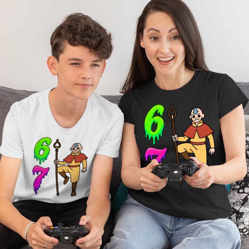 Fashion, accesorii si bijuterii - Copii - Imbracaminte copii - Tricouri copii - Tricou Copii Baieti Avatar Six Seven Last Airbender 67 Calugar Shaolin, negru, marime M Copii - Infinity.ro
