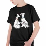 Fashion, accesorii si bijuterii - Copii - Imbracaminte copii - Tricouri copii - Tricou Copii Baieti 101 Dalmatieni Pongo Perdita Aventuri, negru, marime XS Copii - Infinity.ro