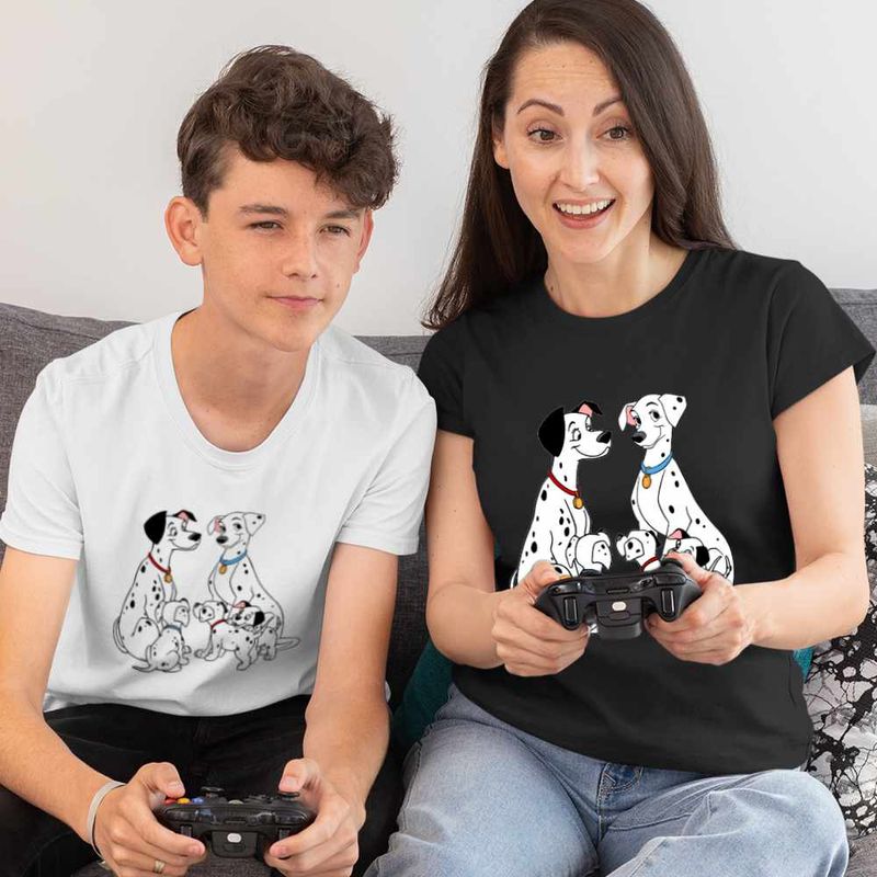 Fashion, accesorii si bijuterii - Copii - Imbracaminte copii - Tricouri copii - Tricou Copii Baieti 101 Dalmatieni Pongo Perdita Aventuri, negru, marime XS Copii - Infinity.ro