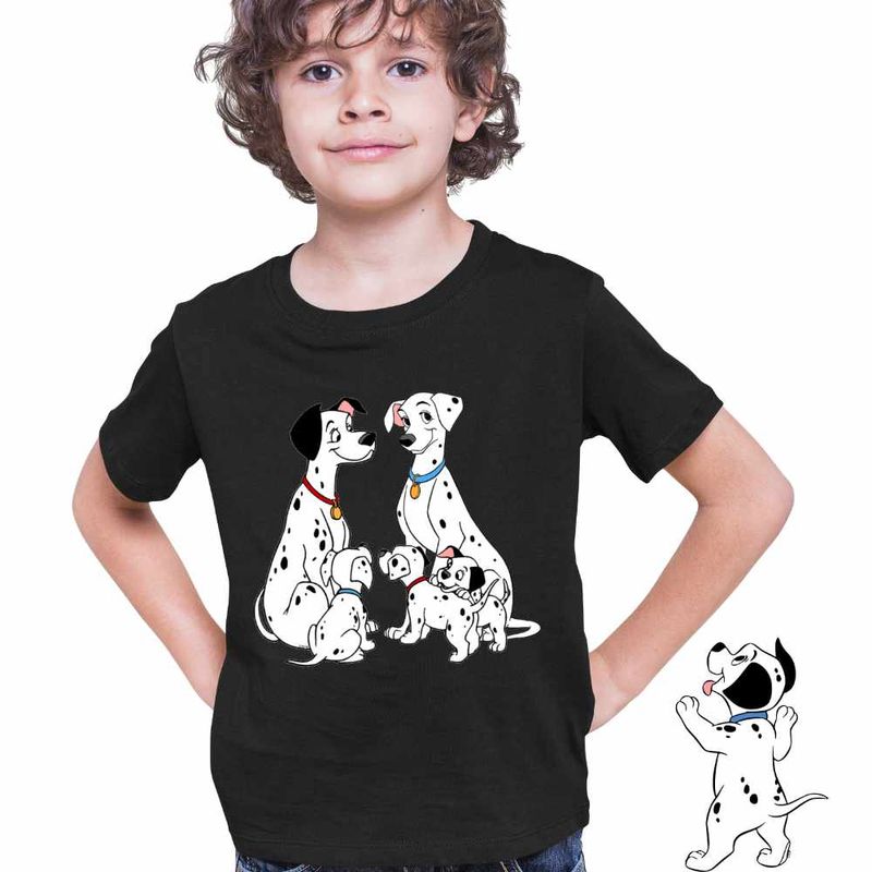 Fashion, accesorii si bijuterii - Copii - Imbracaminte copii - Tricouri copii - Tricou Copii Baieti 101 Dalmatieni Pongo Perdita Aventuri, negru, marime XS Copii - Infinity.ro