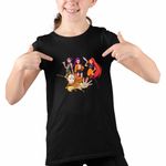 Fashion, accesorii si bijuterii - Copii - Imbracaminte copii - Tricouri copii - Tricou Copii Fete Avatar Huntrix Kpop Last Airbender, negru, marime M Copii - Infinity.ro