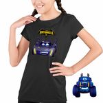 Fashion, accesorii si bijuterii - Copii - Imbracaminte copii - Tricouri copii - Tricou Copii Fete Batwheels Batmobil Bam Batman Batroti Masini, negru, marime XS Copii - Infinity.ro