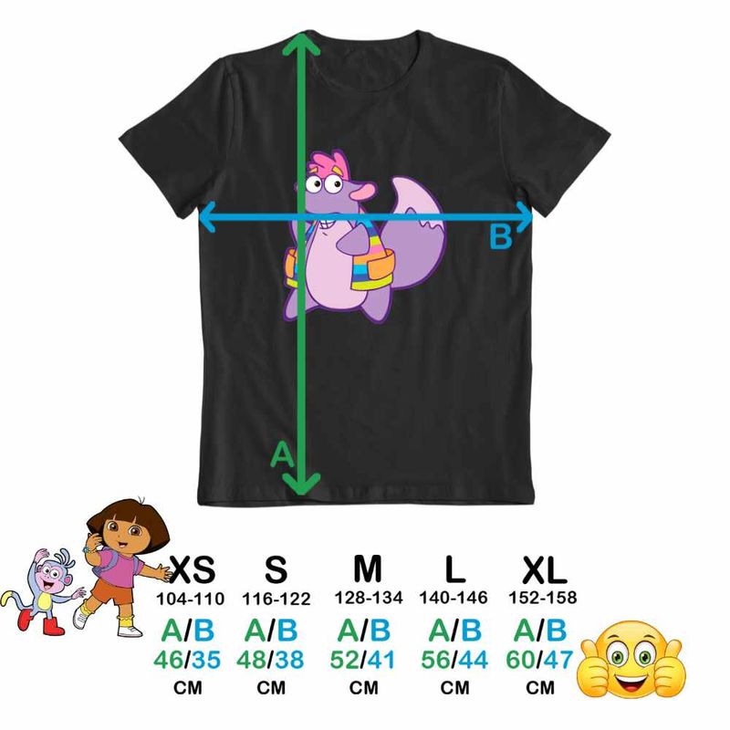 Fashion, accesorii si bijuterii - Copii - Imbracaminte copii - Tricouri copii - Tricou Copii Baieti Dora Exploratoarea Tico Prieten, negru, marime XS Copii - Infinity.ro