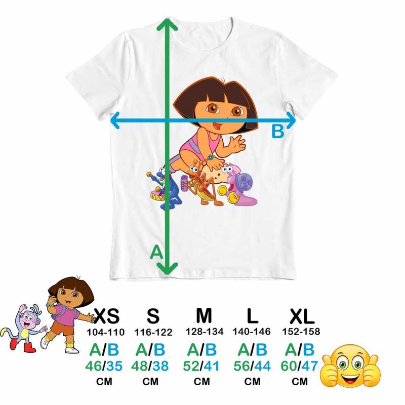 Fashion, accesorii si bijuterii - Copii - Imbracaminte copii - Tricouri copii - Tricou Copii Baieti Dora Explorer Broscuta Greier Melc Nisip, alb, marime S Copii - Infinity.ro