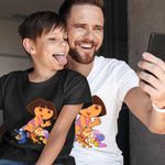 Fashion, accesorii si bijuterii - Copii - Imbracaminte copii - Tricouri copii - Tricou Copii Baieti Dora Explorer Broscuta Greier Melc Nisip, alb, marime S Copii - Infinity.ro
