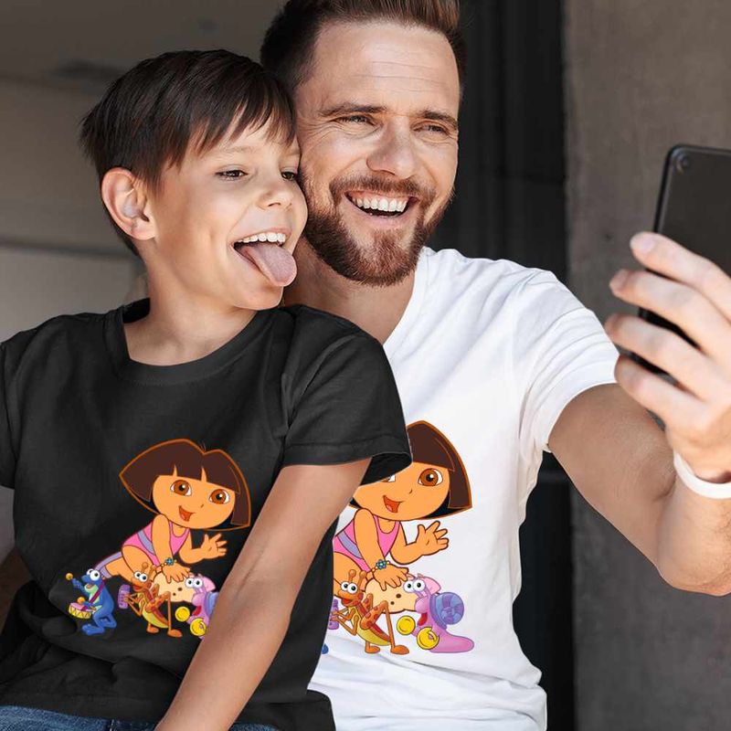 Fashion, accesorii si bijuterii - Copii - Imbracaminte copii - Tricouri copii - Tricou Copii Baieti Dora Explorer Broscuta Greier Melc Nisip, alb, marime S Copii - Infinity.ro