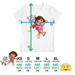 Fashion, accesorii si bijuterii - Copii - Imbracaminte copii - Tricouri copii - Tricou Copii Fete Dora Explorer Maimuta Aventuri, alb, marime S Copii - Infinity.ro