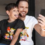 Fashion, accesorii si bijuterii - Copii - Imbracaminte copii - Tricouri copii - Tricou Copii Baieti Dora the Explorer Familia Flintstone Bam Bam Bebelusi, alb, marime S Copii - Infinity.ro