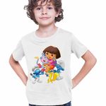 Fashion, accesorii si bijuterii - Copii - Imbracaminte copii - Tricouri copii - Tricou Copii Baieti Dora Strumfii Bucatarul Rusinosul Hotomanul, alb, marime L Copii - Infinity.ro