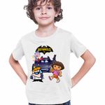 Fashion, accesorii si bijuterii - Copii - Imbracaminte copii - Tricouri copii - Tricou Copii Baieti Dora Exploratoarea Batwheels Dexter, alb, marime XS Copii - Infinity.ro