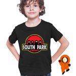 Fashion, accesorii si bijuterii - Copii - Imbracaminte copii - Tricouri copii - Tricou Copii Baieti South Park Jurassic Dinozauri T-Rex, negru, marime XL Copii - Infinity.ro