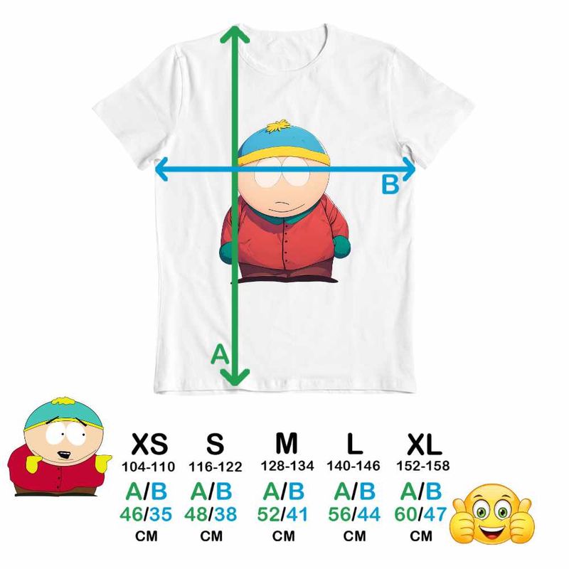 Fashion, accesorii si bijuterii - Copii - Imbracaminte copii - Tricouri copii - Tricou Copii Baieti South Park Eric Cartman, alb, marime S Copii - Infinity.ro