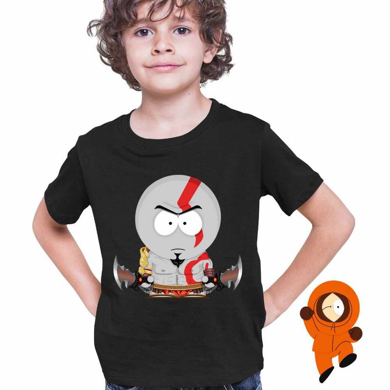 Fashion, accesorii si bijuterii - Copii - Imbracaminte copii - Tricouri copii - Tricou Copii Baieti South Park God Of War Viking Razboinic, negru, marime XS Copii - Infinity.ro