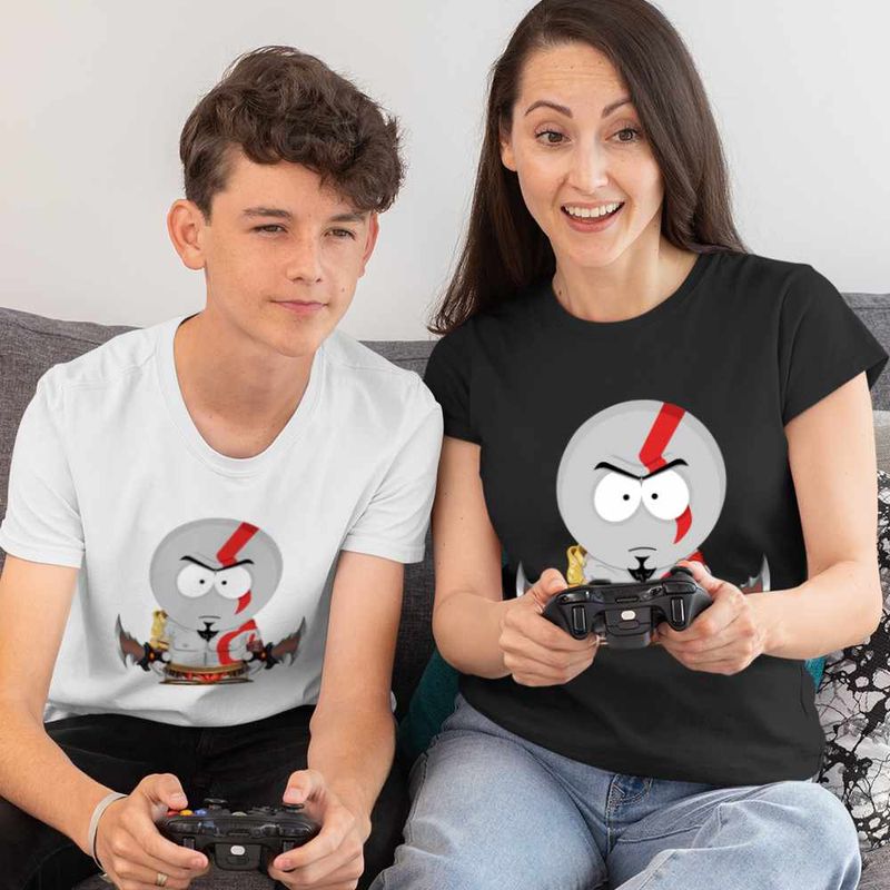 Fashion, accesorii si bijuterii - Copii - Imbracaminte copii - Tricouri copii - Tricou Copii Baieti South Park God Of War Viking Razboinic, negru, marime XS Copii - Infinity.ro