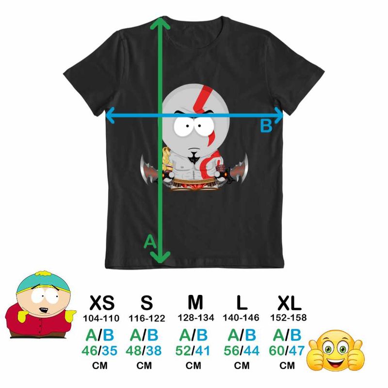 Fashion, accesorii si bijuterii - Copii - Imbracaminte copii - Tricouri copii - Tricou Copii Baieti South Park God Of War Viking Razboinic, negru, marime XS Copii - Infinity.ro