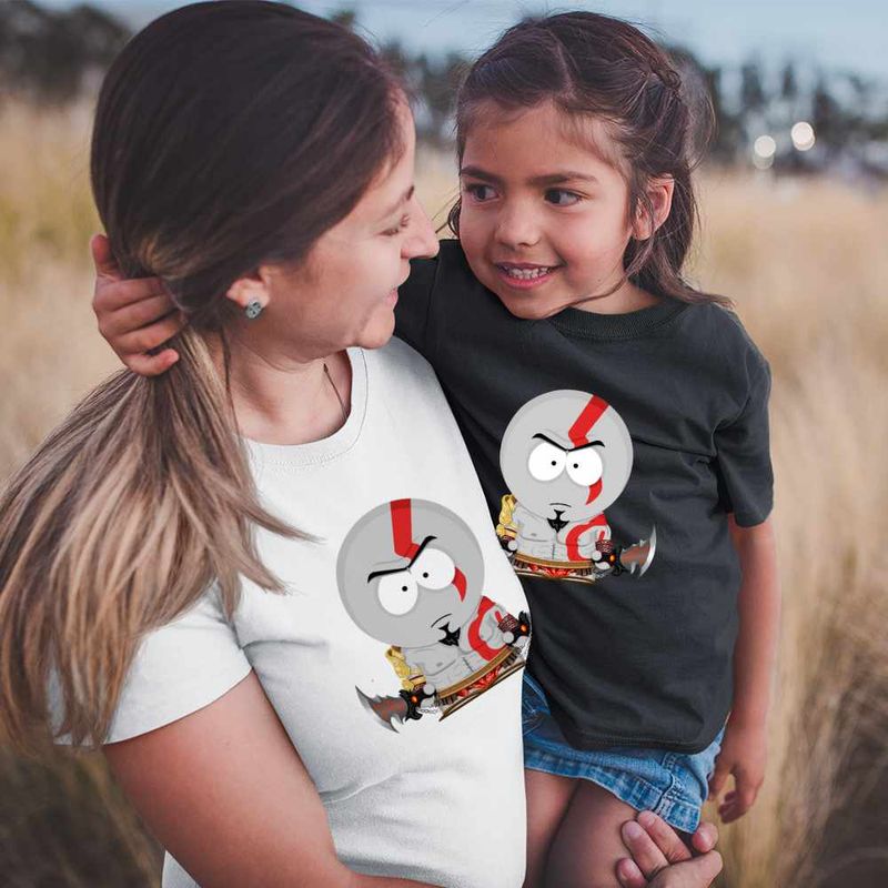 Fashion, accesorii si bijuterii - Copii - Imbracaminte copii - Tricouri copii - Tricou Copii Fete South Park God Of War Viking Razboinic, alb, marime S Copii - Infinity.ro