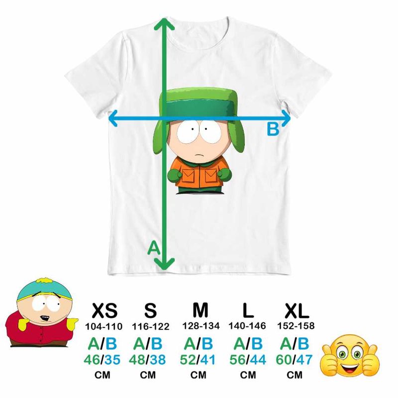 Fashion, accesorii si bijuterii - Copii - Imbracaminte copii - Tricouri copii - Tricou Copii Fete South Park Kyle Broflovski, alb, marime L Copii - Infinity.ro