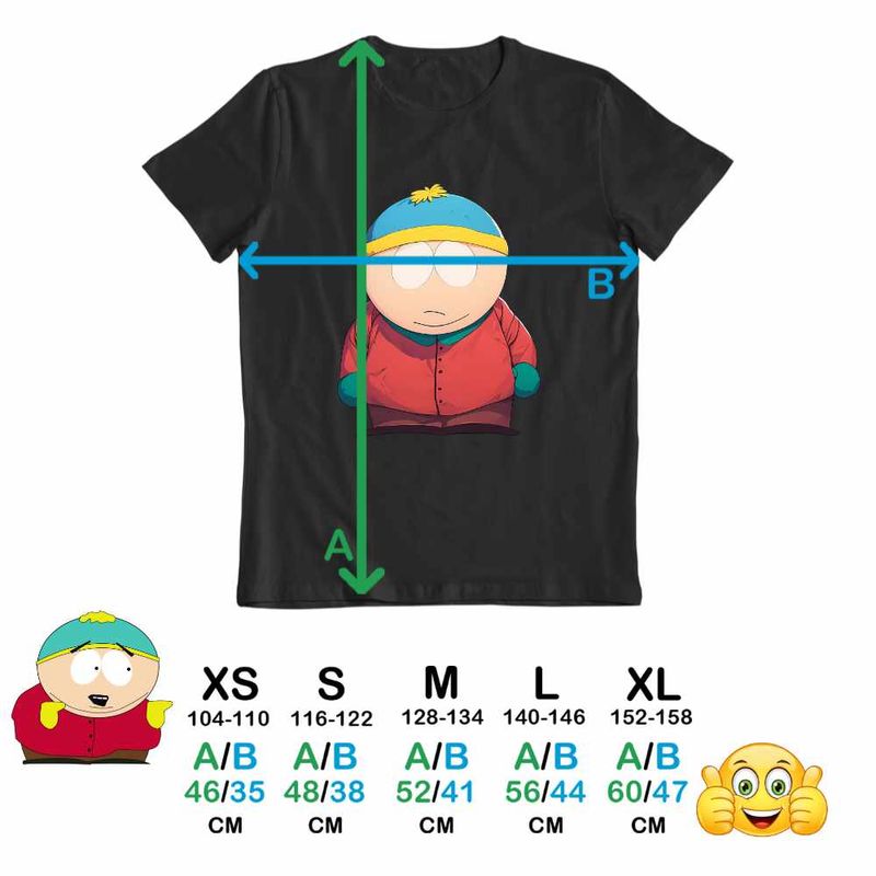 Fashion, accesorii si bijuterii - Copii - Imbracaminte copii - Tricouri copii - Tricou Copii Fete South Park Eric Cartman, negru, marime XL Copii - Infinity.ro