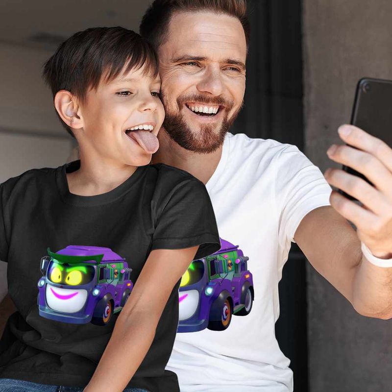 Fashion, accesorii si bijuterii - Copii - Imbracaminte copii - Tricouri copii - Tricou Copii Baieti Batwheels Prank Joker Masina Batroti Desene Animate Masini, alb, marime M Copii - Infinity.ro