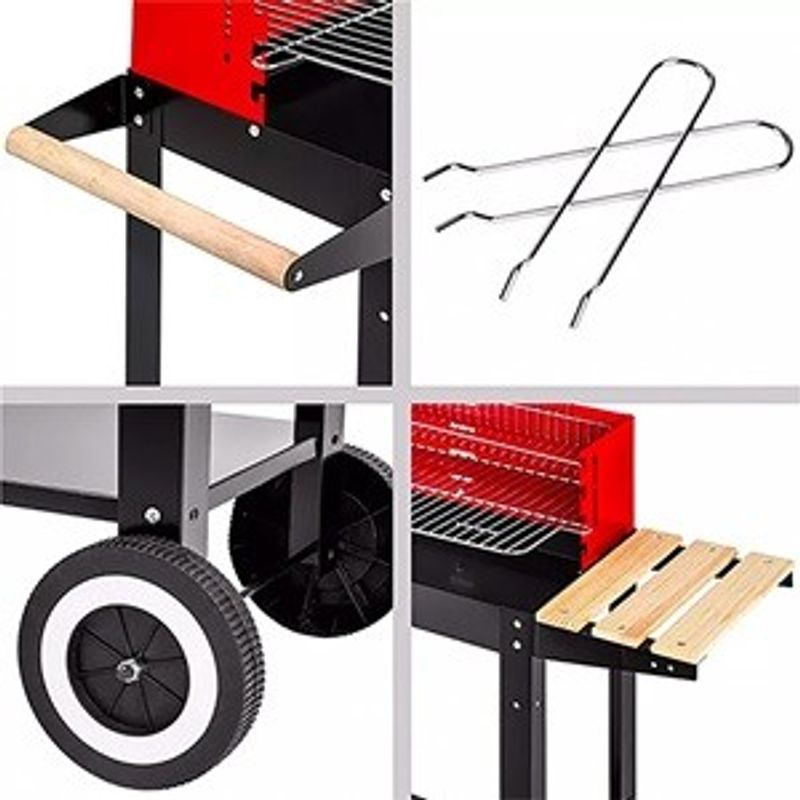 Casa si Gradina - Gradina si terasa - Gratare si accesorii - Gratare de gradina - Gratar cu carbune pe roti, 86.5x41.5x81.5cm - Infinity.ro