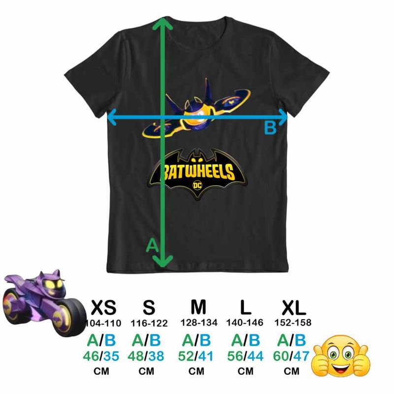 Fashion, accesorii si bijuterii - Copii - Imbracaminte copii - Tricouri copii - Tricou Copii Baieti Batwheels Batwing Batroti Jet Batman, negru, marime S Copii - Infinity.ro