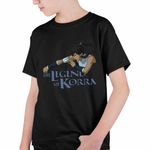 Fashion, accesorii si bijuterii - Copii - Imbracaminte copii - Tricouri copii - Tricou Copii Baieti Avatar Legenda lui Korra Airbender Anime, negru, marime XS Copii - Infinity.ro