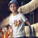 Fashion, accesorii si bijuterii - Copii - Imbracaminte copii - Tricouri copii - Tricou Copii Baieti Avatar Huntrix Kpop Last Airbender, alb, marime XS Copii - Infinity.ro
