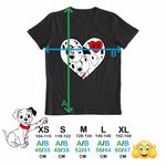 Fashion, accesorii si bijuterii - Copii - Imbracaminte copii - Tricouri copii - Tricou Copii Fete 101 Dalmatieni Pongo Perdita Love Catei, negru, marime M Copii - Infinity.ro