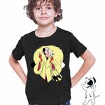 Fashion, accesorii si bijuterii - Copii - Imbracaminte copii - Tricouri copii - Tricou Copii Baieti 101 Dalmatieni Cruella Devil, negru, marime S Copii - Infinity.ro