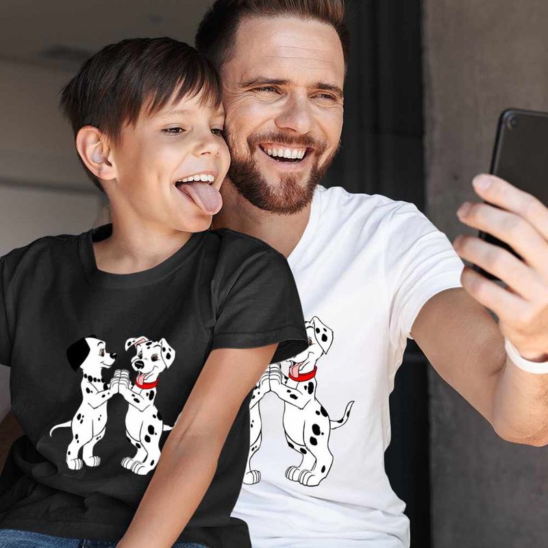 Fashion, accesorii si bijuterii - Copii - Imbracaminte copii - Tricouri copii - Tricou Copii Baieti 101 Dalmatieni Joaca Catel Dalmatian Puppy, alb, marime XL Copii - Infinity.ro
