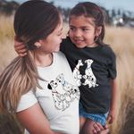 Fashion, accesorii si bijuterii - Copii - Imbracaminte copii - Tricouri copii - Tricou Copii Fete 101 Dalmatieni Pongo Perdita Aventuri, alb, marime M Copii - Infinity.ro