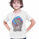 Fashion, accesorii si bijuterii - Copii - Imbracaminte copii - Tricouri copii - Tricou Copii Baieti Dumbo Mama Jumbo Circ Clovn, alb, marime S Copii - Infinity.ro