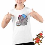 Fashion, accesorii si bijuterii - Copii - Imbracaminte copii - Tricouri copii - Tricou Copii Fete Dumbo Jumbo Baie Circus, alb, marime L Copii - Infinity.ro