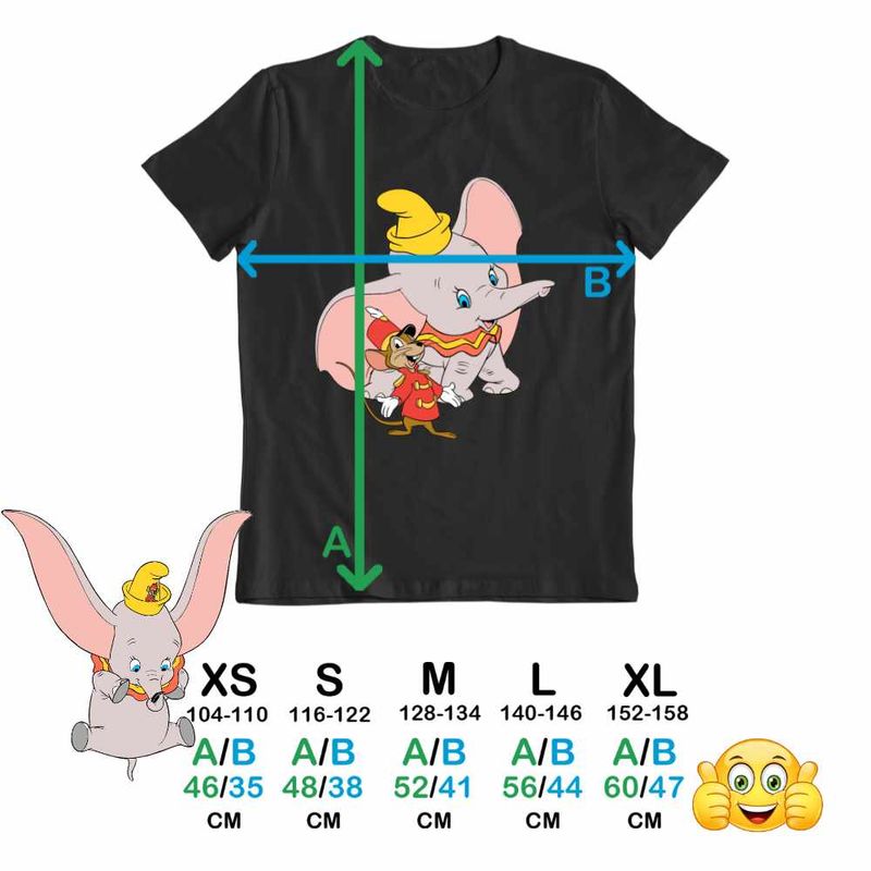 Fashion, accesorii si bijuterii - Copii - Imbracaminte copii - Tricouri copii - Tricou Copii Fete Dumbo Timothy Soricel Elefant Circ, negru, marime M Copii - Infinity.ro