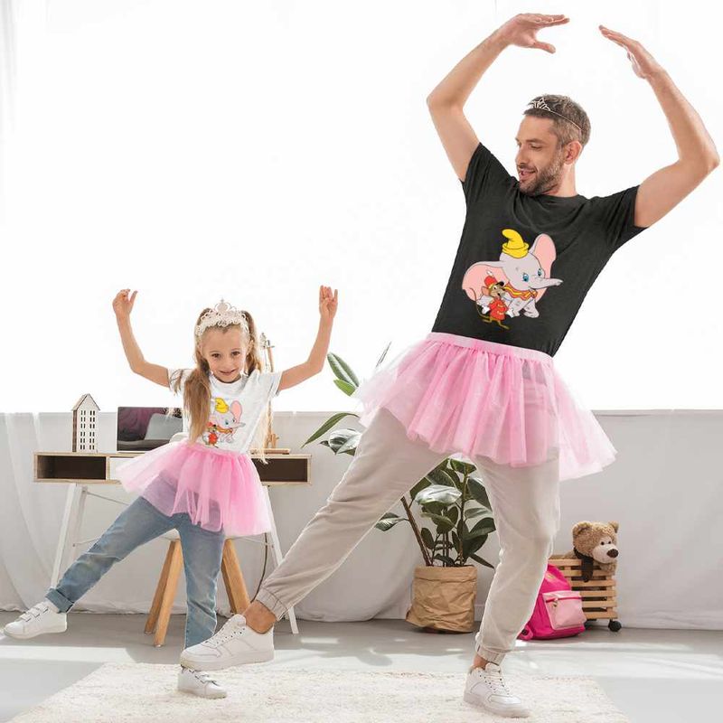 Fashion, accesorii si bijuterii - Copii - Imbracaminte copii - Tricouri copii - Tricou Copii Fete Dumbo Timothy Soricel Elefant Circ, negru, marime M Copii - Infinity.ro